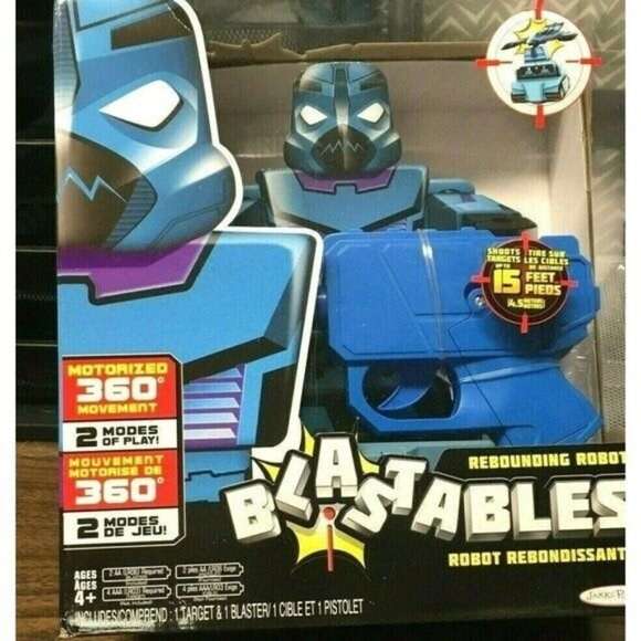Blastables Rebounding Robot With Blaster Motorized 360° Movement Ages 4+ So - Picture 1 of 9